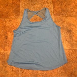 Blue athletic tank top. **DONATING 9/17**